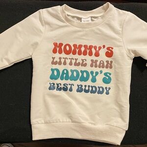 Kids Cream Sweatshirt - Mommy's Little Man, Daddy's Best Buddy